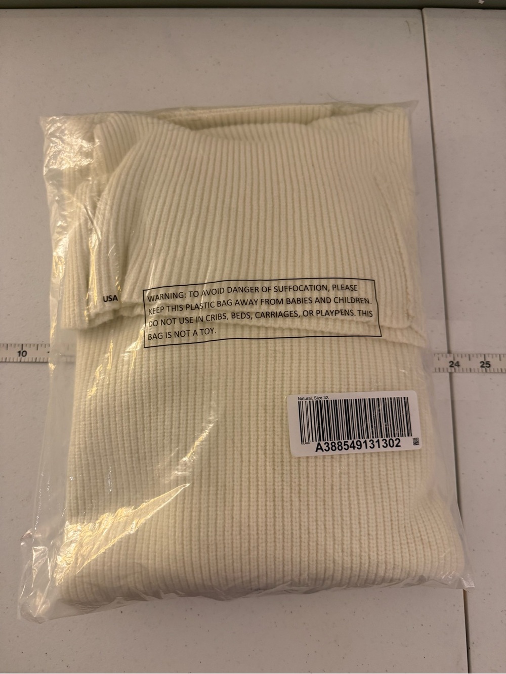 Soft Ribbed Turtleneck Sweater - Cream